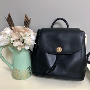 Michael Kors Black Leather Backpack